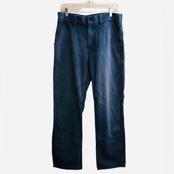 VTG 90s Y2K Patagonia Utility Workwear Pants L Blue Mens Straight 32 Waist jeans - Picture 3 of 13